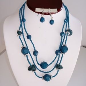 Handmade Fashion Jewelry: Necklace + Earrings
